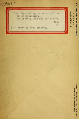 The Liberty loan and the farmer