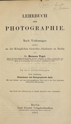 Lehrbuch der Photographie