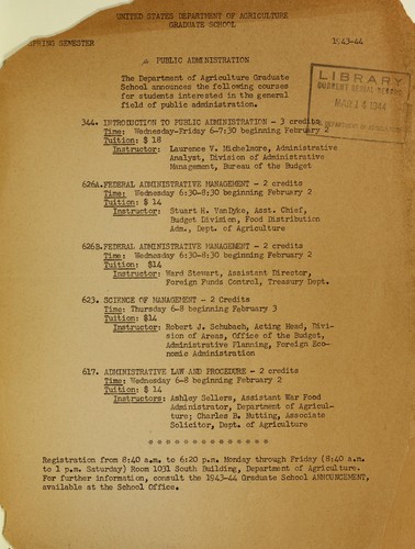Spring semester 1943-44
