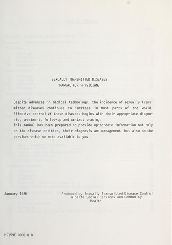 Sexually transmitted diseases manual for physicians