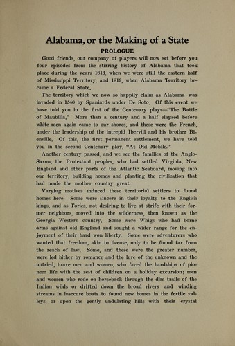 Alabama, or the making of a state