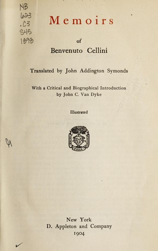 Memoirs of Benvenuto Cellini