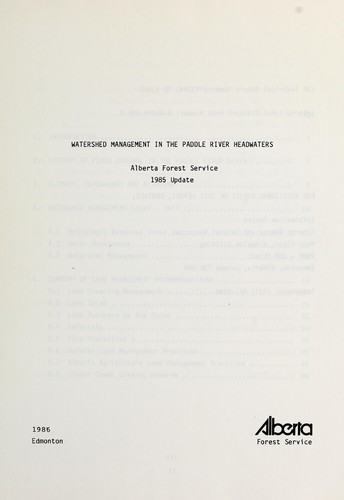 Watershed management in the Paddle River Headwaters