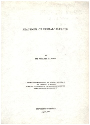 Reactions of perhaloalkanes