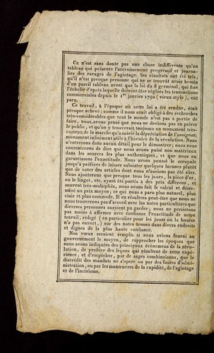 Tableau des variations des signes mone taires, depuis l'e mission des assignats