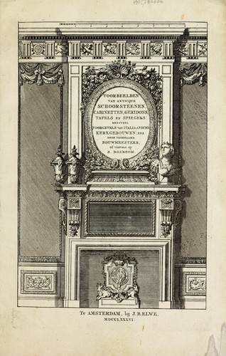 Voorbeelden van anticque schoorsteenen, cabinetten, geridons, tafels en spiegels