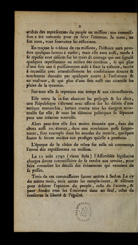 Rapport fait au nom de la Commission nomme e pour examiner la re solution relative aux re clamations auxquelles peuvent donner lieu les arre te s des repre sentans du peuple en mission
