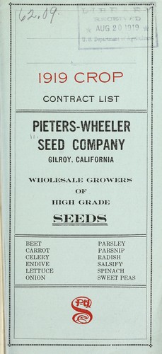 1919 crop contract list