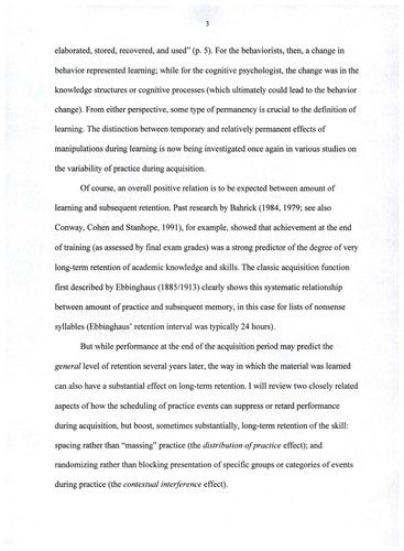 Relational and intraitem processing in the acquisition and retention of a cognitive skill