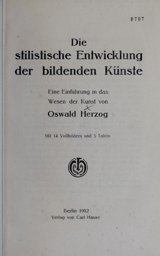 Die stilistische Entwicklung der bildenden Künste