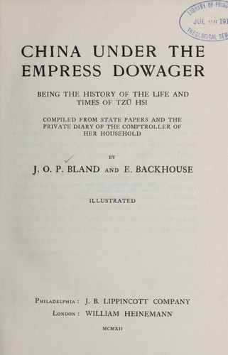 China under the empress dowager