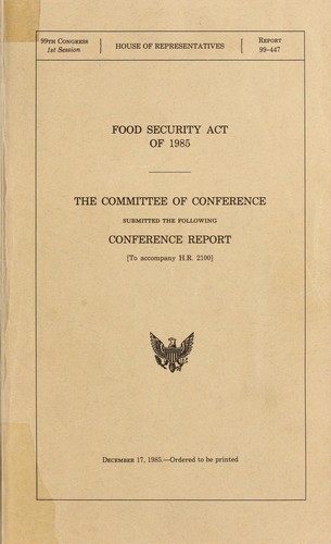 Food Security Act of 1985