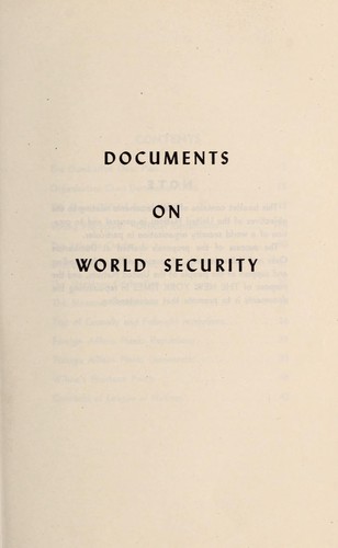 Documents on world security.