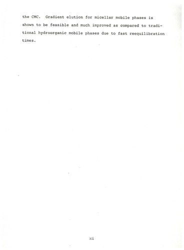 Characterization of micellar mobile phases for reversed phase liquid chromatography