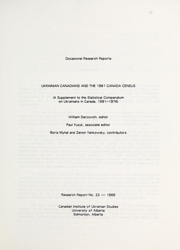 Ukrainian Canadians and the 1981 Canada census