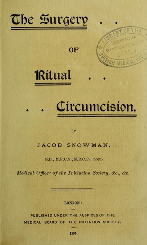 The surgery of ritual circumcision