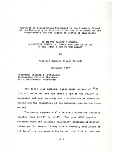 CO in the galactic center