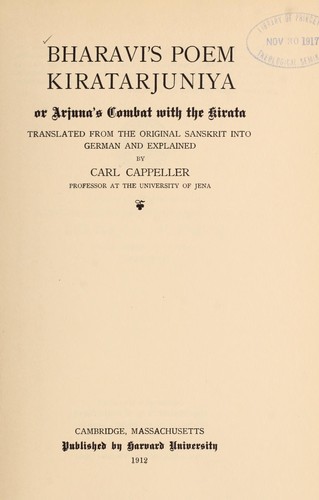 Bharavi's poem Kiratarjuniya