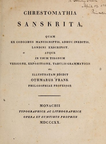 Chrestomathia sanskrita