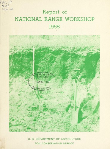 Report of the National Range Workshop, 1958