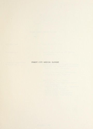 Forest City housing element