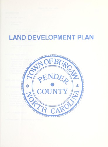 Land development plan [Burgaw town seal]