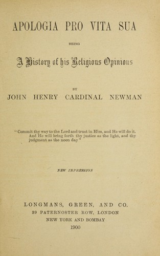 Apologia pro vita sua