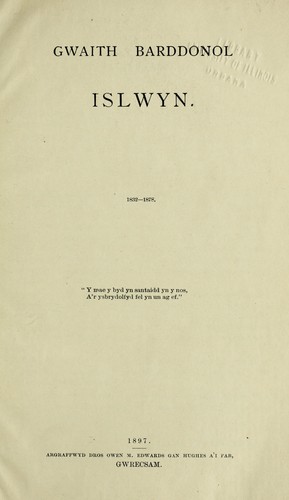 Gwaith barddonol Islwyn