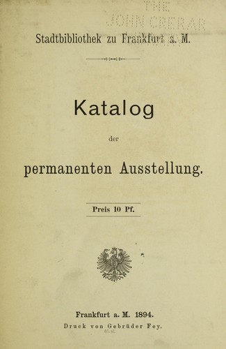 Katalog der permanenten Ausstellung