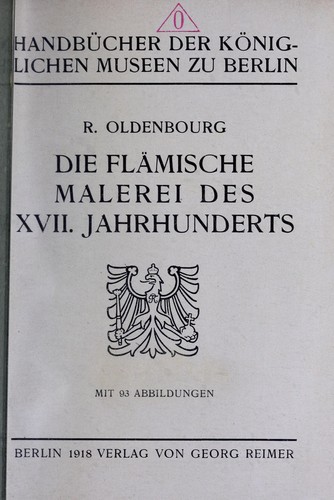 Die Flämische Malerei des XVII. Jahrhunderts.