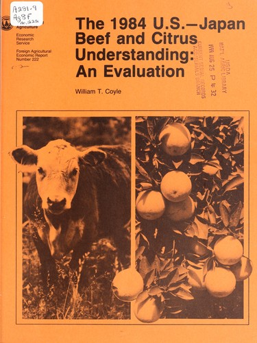 The 1984 U.S.-Japan beef and citrus understanding