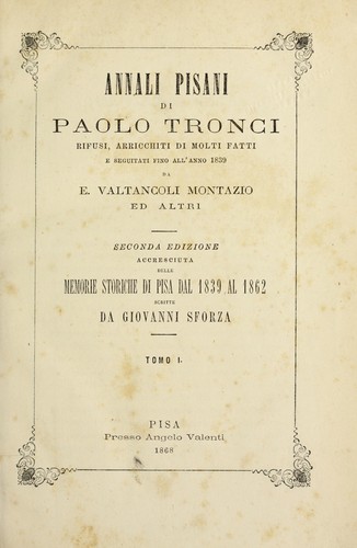 Annali pisani di Paolo Tronci