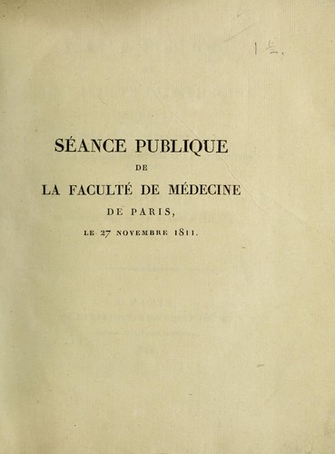 S©♭ance publique ... tenue le 27 november 1811, pour la rentr©♭e des ©♭coles et la distribution des prix