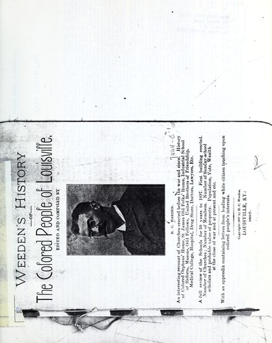 Weeden's History of the colored people of Louisville