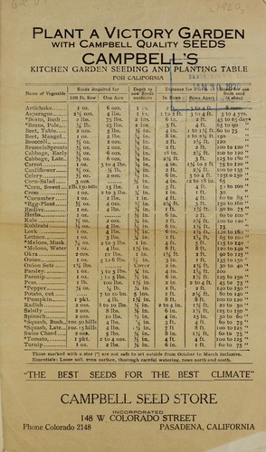 Plant a victory garden with Campbell quality seeds