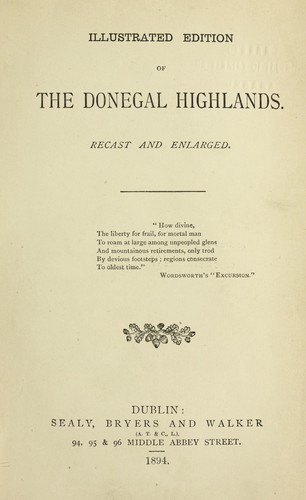 Illustrated edition of the Donegal highlands