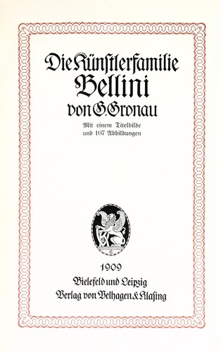 Die künstlerfamilie Bellini