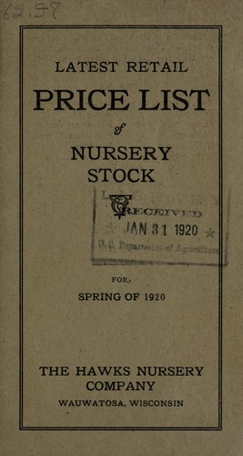 Latest retail price list of nursery stock