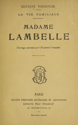 Madame Lambelle ...