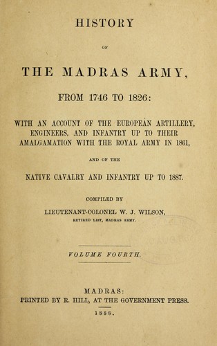 History of the Madras army