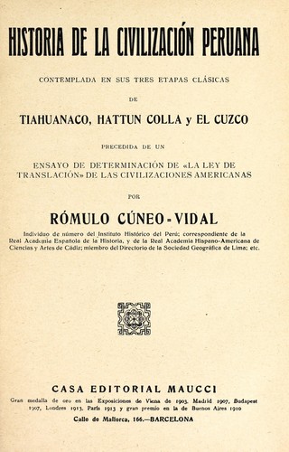 Historia de la civilización peruana