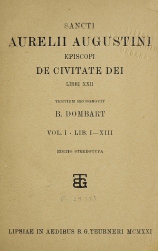 De civitate Dei libri XXII ...