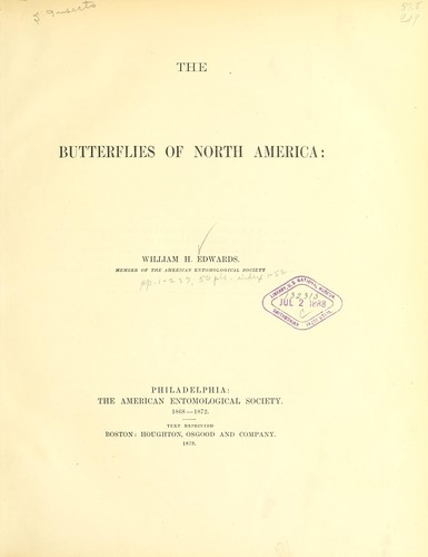 The butterflies of North America