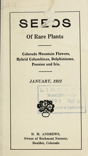 Seeds of rare plants