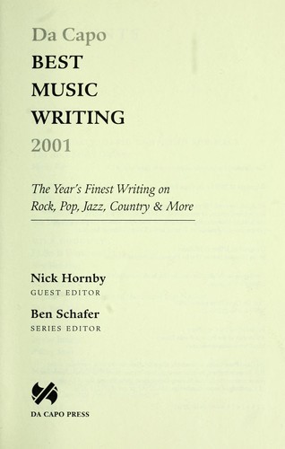 Da Capo best music writing : the year's finest writing on rock, pop, jazz, country and more
