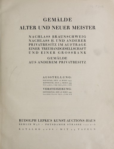 Gem©Þlde alter und neuer Meister