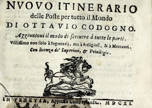 Nuouo itinerario delle poste per tutto il mondo