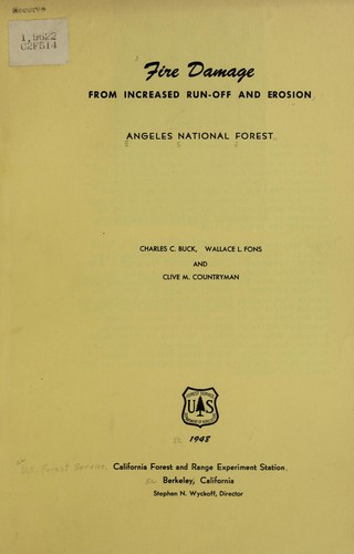 Fire damage from increased run-off and erosion, Angeles National Forest