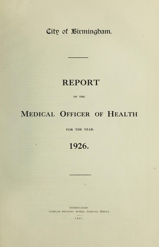 [Report 1926]