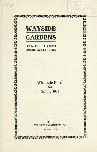 Wayside Gardens hardy plants, bulbs and shrubs